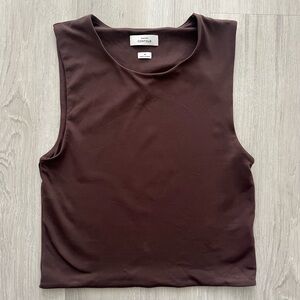 Artizia Babaton Brown Shell Contour tank